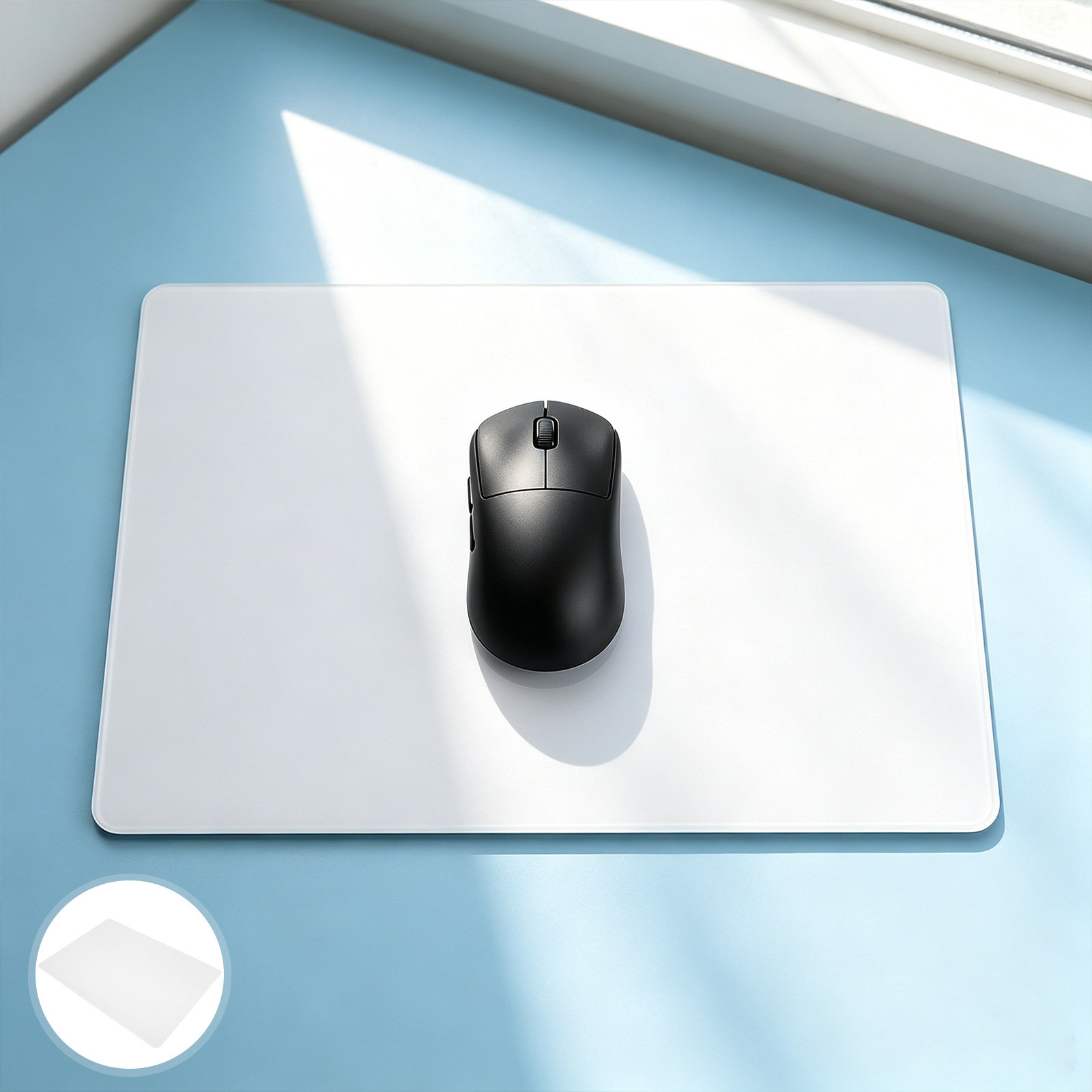 Esports Gaming Competition - Tempered Glass Mousepad White Matte Smooth