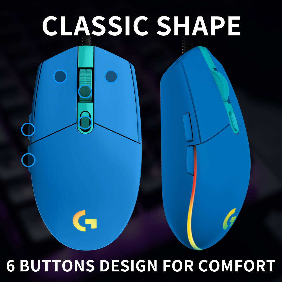 G203 Logitech G102 Gaming Mous - Esports Gaming Competition บทวิจารณ์และราคา