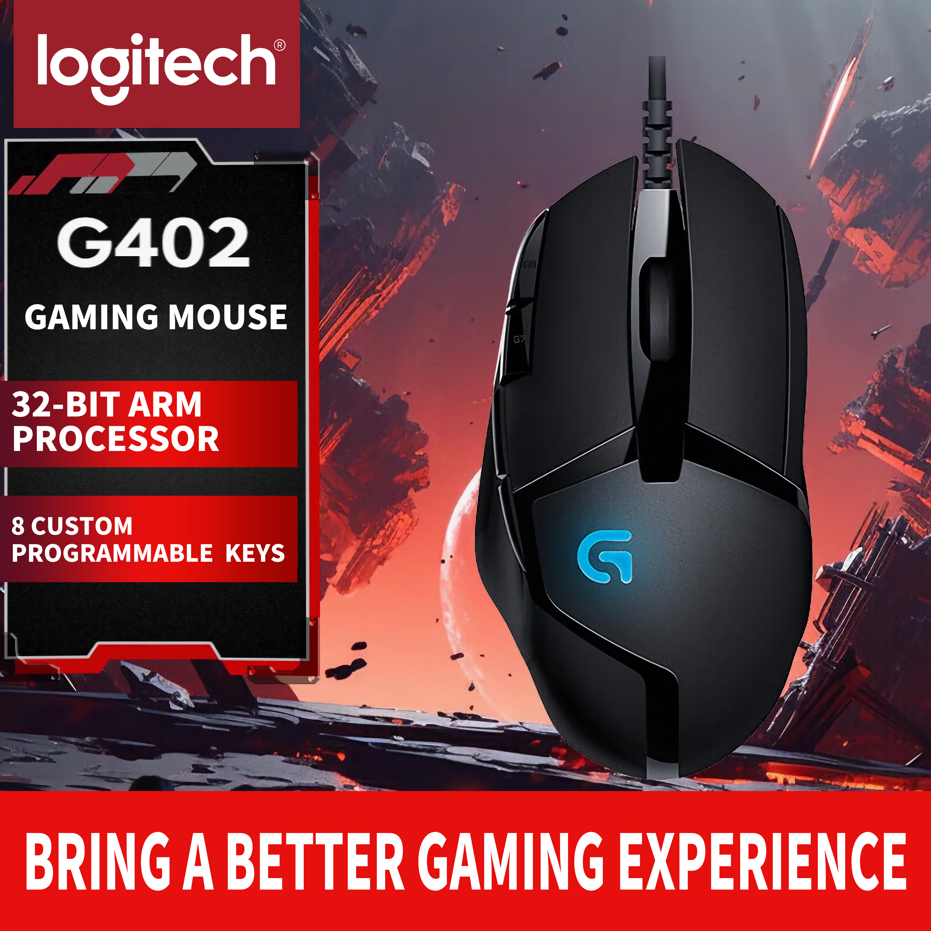 Logitech (G) G402 gaming mouse - Esports Gaming Competition บทวิจารณ์และราคา
