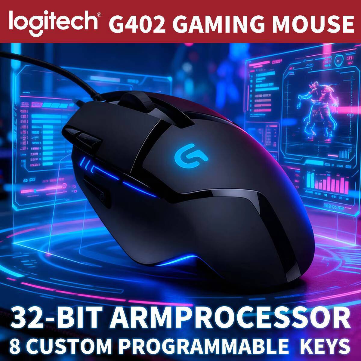 Logitech G402 Wired Gaming Mou - Esports Gaming Competition บทวิจารณ์และราคา