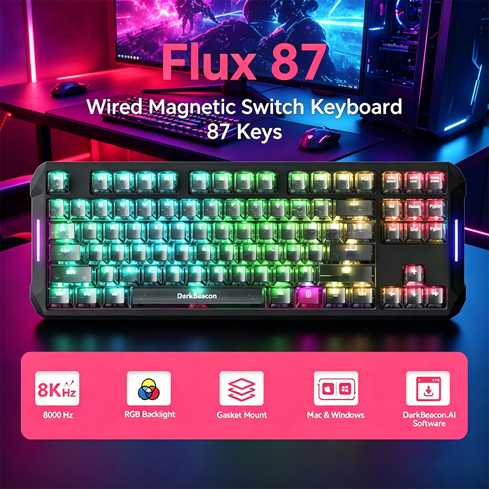 DarkBeacon Flux 87 Hall Effect - Esports Gaming Competition บทวิจารณ์และราคา