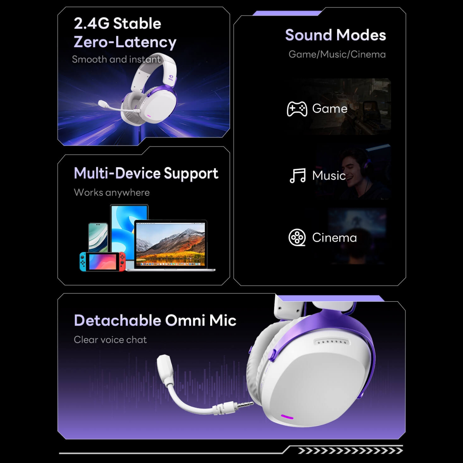 Akko GH300 Headset 7.1 Virtual - Esports Gaming Bar บทวิจารณ์และราคา