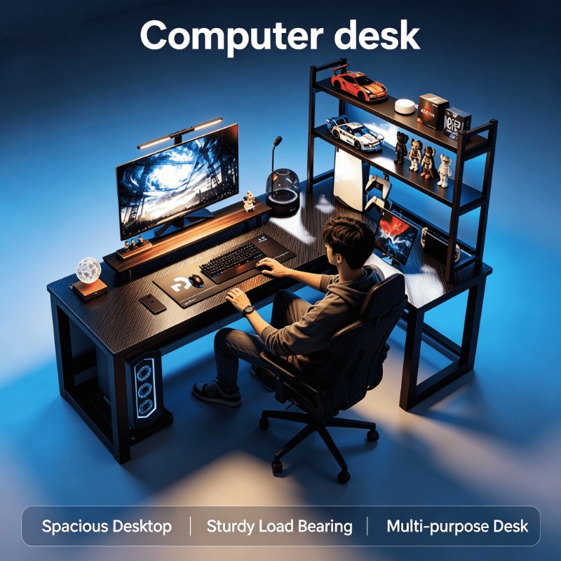 Adjustable Height L Shaped Cor - Esports Gaming Furniture บทวิจารณ์และราคา