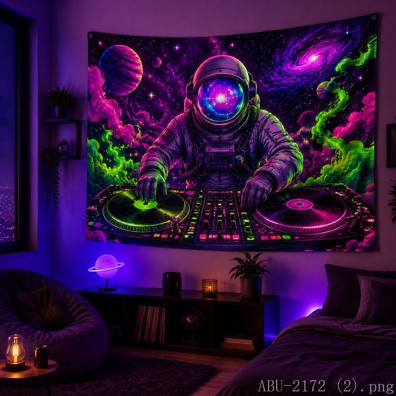Space Astronaut Disc Tapestry  - Esports Gaming Bar บทวิจารณ์และราคา