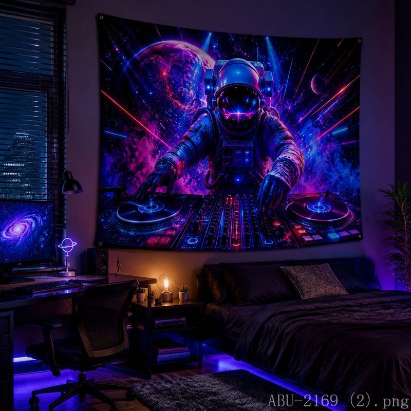Space Astronaut Disc Tapestry  - Esports Gaming Bar บทวิจารณ์และราคา