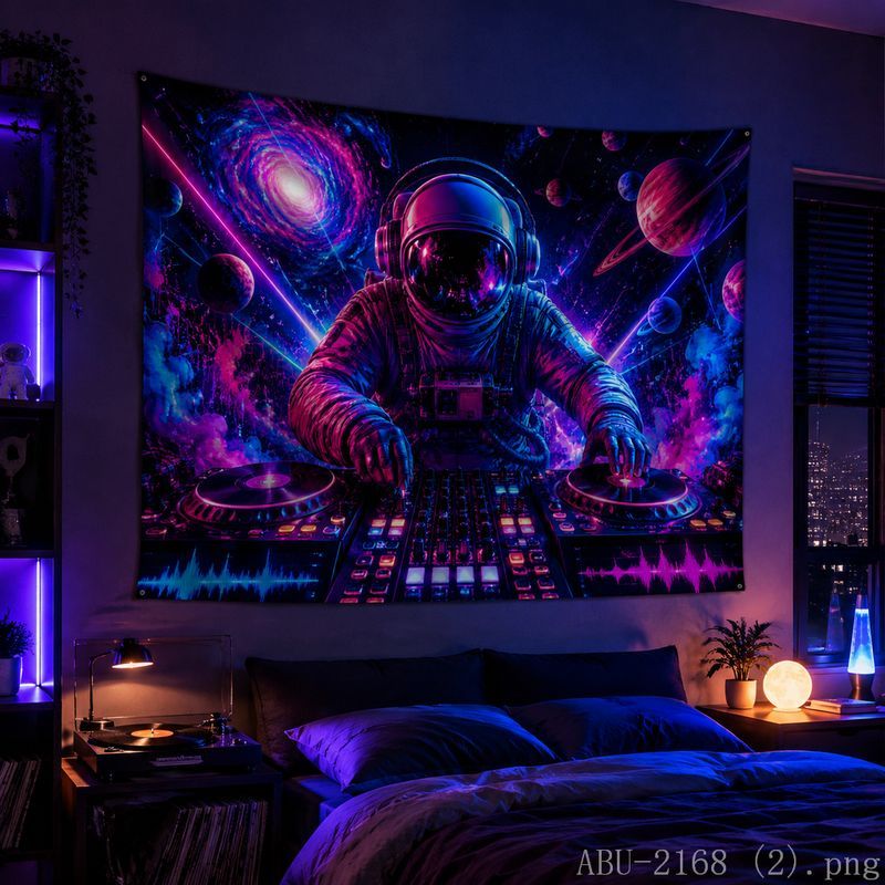 Space Astronaut Disc Tapestry  - Esports Gaming Bar บทวิจารณ์และราคา