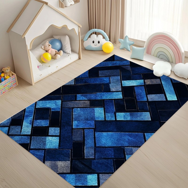 Nordic Blue Geometric Patchwor - Esports Gaming Hotel บทวิจารณ์และราคา